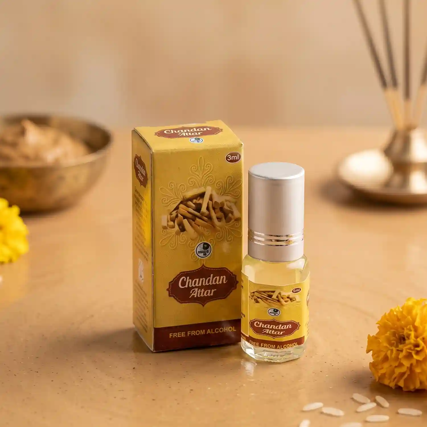Chandan Attar for Puja | Temple Grade Sandalwood Essence | Premium Puja Chandan Ittar